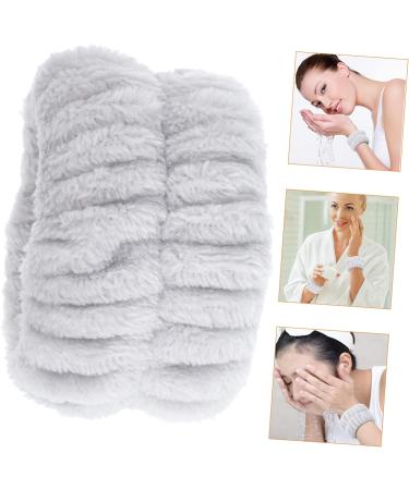 BESTYASH 2pi ces Bracelet de Lavage du Visage Lot de Bracelet Souple pour Spa Serviettes Absorbantes pour Fille lastique pour Yoga et Nettoyage Gris - Buy Online on GoSupps.com