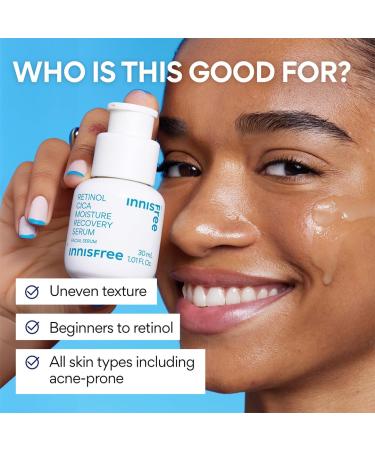 innisfree Retinol Cica Serum with Salicylic Acid Korean Moisture Recovery Treatment for Beginners Face Care - Buy Online on GoSupps.com