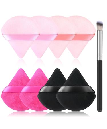 Hebterrka 8 Pieces Triangular Powder Puffs Face Makeup Setting Powder Puff Soft Makeup Powder Puff for Face Eyes Nose Body