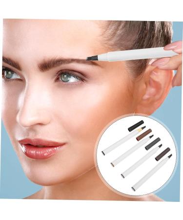 BELLIFFY 4pcs Four Forked Eyebrow Pencil Cosmetic Women Eyebrow Pencils Eyebrow Pencil Brown Make up Kit Abs - Buy Online on GoSupps.com