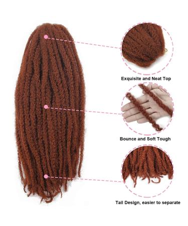 24 Afro Kinky Twist Crochet Hair Braids - Marley Braid Synthetic Hair #350 (6 Packs) - Buy Online on GoSupps.com
