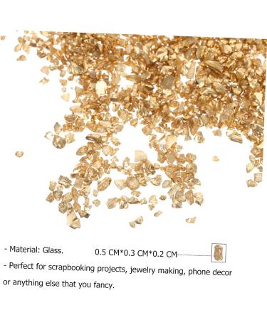Mikinona 1 Glass Chip Nail Art Flakes Broken Glass Mini Wooden Decorations Diy Epoxy Filling Irregular Glass Glitter Nail Art Stone Glass Nail Charm Nail Gem Accessories Manicure 0.5X0.3cm Golden - Buy Online on GoSupps.com