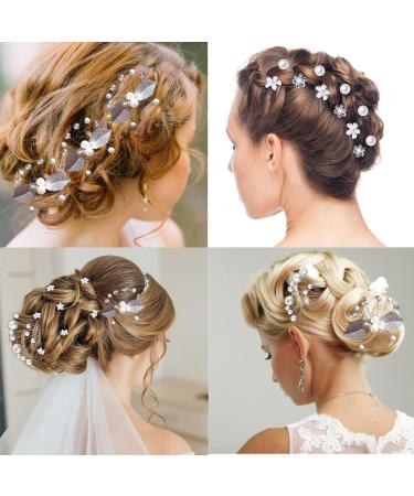 30 Pieces Wedding Hair Pins Wedding Hair Accessory Rhinestone Pearl U-shaped Hair Clip Wedding Hair Jewellery for Bride/Women/Girls/Wedding/Evening - Buy Online on GoSupps.com