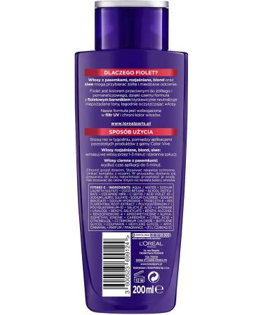 L'Oreal Elvive Color protection against hair purple shampoo szampon W Os w - Buy Online on GoSupps.com