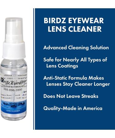Birdz 2 Sunglass Lens Cleaning Kit - Spray Cloth & Key Chain Tool for Crystal Clear Vision | International Shipping Available - Buy Online on GoSupps.com