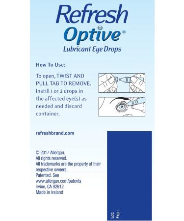Refresh Optive Lubricant Eye Drops Preservative-Free 0.01 Fl Oz 60 Ct Single-Use Containers - Buy Online on GoSupps.com