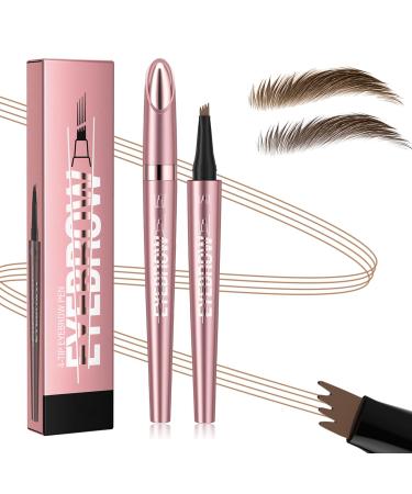LiSen Beauty Microblading eyebrow pencil2025 NewUltra Precise Brow Pencil Waterproof with 4 fork tips for naturallooking hairlike defined eyebrows long lasting 24 hours Color A01Light brown