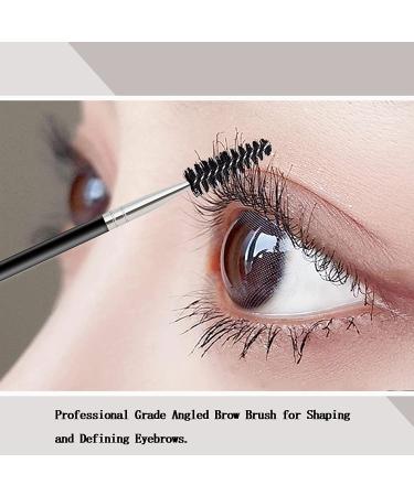 Duo Eyebrow Brush Set - Angled Eye Brow Brush with Spoolie, Professional Tool for Powder, Gel, and Wax Application - Buy Online on GoSupps.com