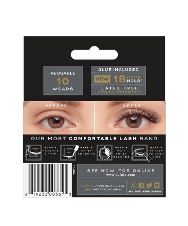 Eylure Lash Illusion Faux Mink No. 310 False Lashes with Adhesive - 1 Pair - Buy Online on GoSupps.com