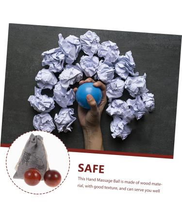 Beavorty 4 Sets Handball & Massage Balls - Wooden Hand Rolling Balls for Massage Therapy - Portable Mahogany Doll Head Massage Balls - Buy Online on GoSupps.com