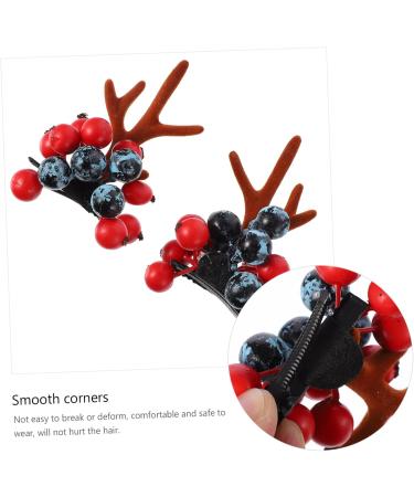 minkissy 1 Pair Christmas Antler Hair Clip Deer Horn Barrettes Hair Accessory Xmas Hair Clip Kids Hairpins Reindeer Hair Clip Christmas Hair Clips Kids Tiara Toddler Hair Piece Alloy Miss - Buy Online on GoSupps.com
