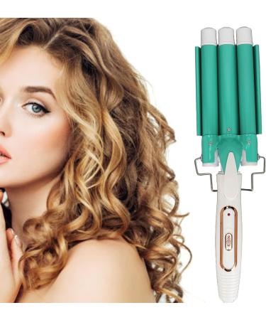 Buy Triple Barrel Ceramics Hair Iron Crimper - Green S | 100-240V (US Plug) | Perfect for Home Hair Salon - Buy Online on GoSupps.com