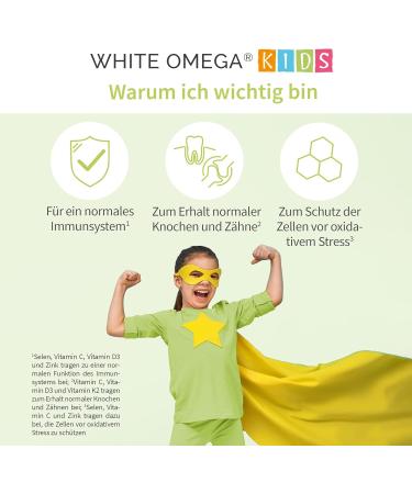 Buy Sugar-Free Children's Vitamins for Immune System Omega-3 Vitamin C D3+K2 Selenium & Zinc 90 Mini Capsules | International Shipping - Buy Online on GoSupps.com