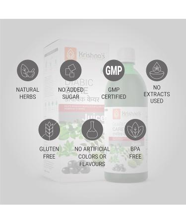 KRISHNA'S HERBAL & AYURVEDA Diabic Care Juice - 500 ml (Pack Of 2) | Blend Of 11 Herbs Methi Amla Karela Jamun Kutki Guduchi & 5 Other Herbs To Manage Sugar Levels Jamun 250 ml (Pack of 2) - Buy Online on GoSupps.com