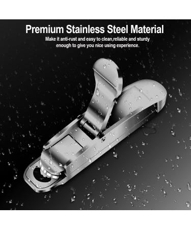 Portable Stainless Steel Acrylic Nail Clipper for False Nail Art - Black - Buy Online on GoSupps.com
