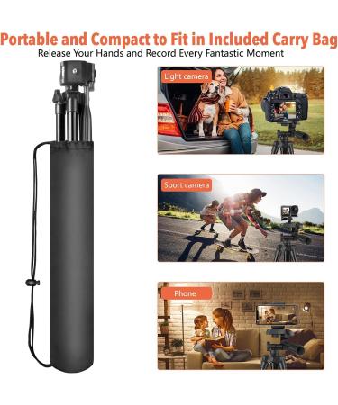 UEGOGO Phone Tripod with Remote Shutter | Universal Clip for iPhone/Android/Sport Camera | Ideal for Video Recording/Selfies/Live Stream/Vlogging - Buy Online on GoSupps.com