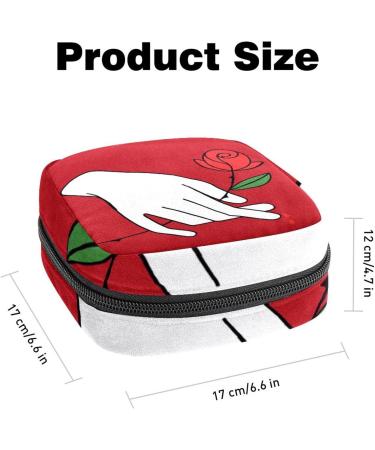 Women's Portable Period Kit - Bonds Storage Pockets Stillpad Holder in White & Rose - Ideal Feminine Product Bag for Girls - Buy Online on GoSupps.com