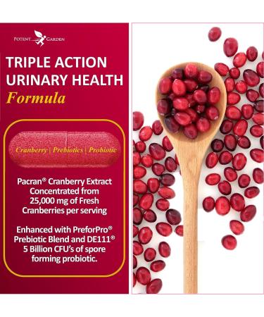 Potent Garden Urinary Support Supplements - Bladder & Urinary Tract Health for Women & Men - 60 Ct - Cranberry, Probiotics, Prebiotics - Daily Care - Buy Online on GoSupps.com