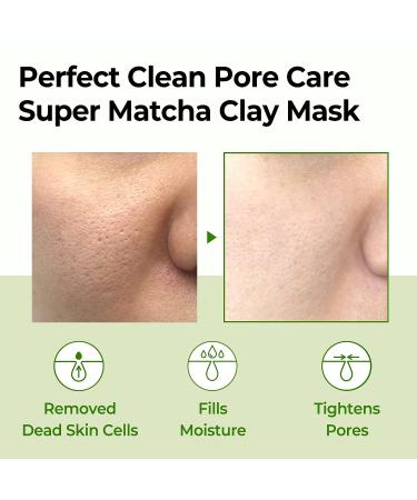 SOME BY MI Super Matcha Pore Clean Clay Mask 100g - Exfoliating & Moisturizing with Match Water, BHA for Sensitive Skin - Sebum and Pore Care - Soft Clay Texture - Buy Online on GoSupps.com