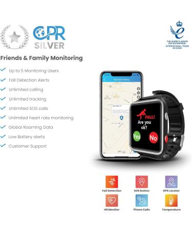 Dementia Watch with Reminder Alerts - CPR Guardian is Designed for Tracking The Elderly and Anyone Living with Dementia and Memory Loss - Buy Online on GoSupps.com