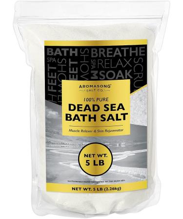 Aromasong 100% Pure Dead Sea Salt (5 LB) Infused with Lavender Essential Oil - Bath Soak for Tired Muscles & Skin Issues - Buy Online on GoSupps.com