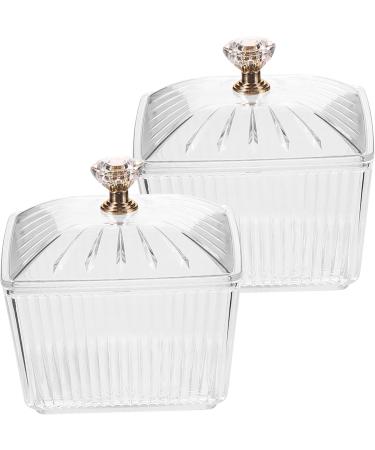 4 Pcs Candied Fruit Refreshment Tray Food Container Clear Tea Container Candy Jar Storage Popcorn 9X9X7.5CMx2pcs Transparentx2pcs - Buy Online on GoSupps.com