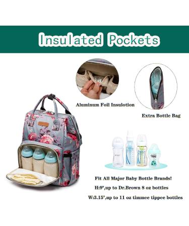 Buy Approach Multifunctional Mom Backpack - Waterproof Large Capacity Diaper Bag with USB Stroller Belts & Changing Pad - LD24 Chahuagray - Buy Online on GoSupps.com