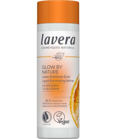 lavera Glow By Nature Raffineur illuminant liquide - exfolie les cellules mortes visiblement et en douceur - r g n ration visible de la peau - 100 ml - vegan