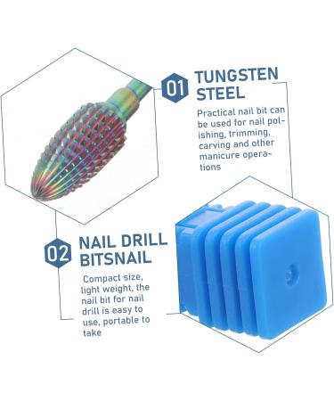 Beatifufu Cuticle Pusher Manicure Art Drill Bits Nail Art Polishing Tools Drill Bits for Nails Nail Art Drill Bits Nail Bits for Women Manicure Nail Bits Plastic Accessories Acrylic Women's 5.4x1.2cm Colorful - Buy Online on GoSupps.com