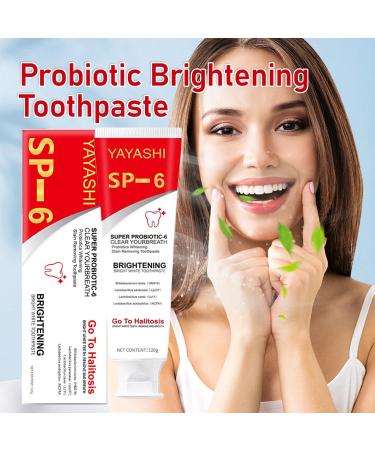 SP-6 Probiotic Whitening Toothpaste | Ultra Whitening & Deep Cleaning Care for Fresh Breath - Buy Online on GoSupps.com