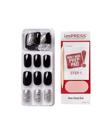KISS IMPRESS PRESS-ON Manicure Destiny - Medium Square Nails with PureFit Technology Includes Cleaning Pad Mini File & Manicure Sticks | Shop Now for International Shipping - Buy Online on GoSupps.com