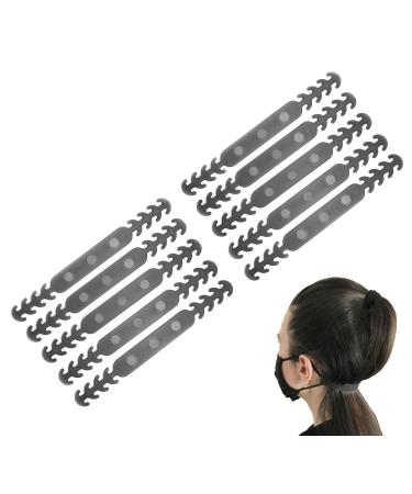 10 x Face Mask Extender | Face Mask Holder | Ear Protector | Ear Saver for Masks | Mask Holder Strap | Face Mask Clip (Black)