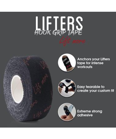 LIFTTERS Premium Hookgrip Tape - Non-Slip Flexible Thumb Tape for Weightlifting CrossFit Powerlifting & Fitness Training | Easy to Use Sports Tape - Buy Online on GoSupps.com
