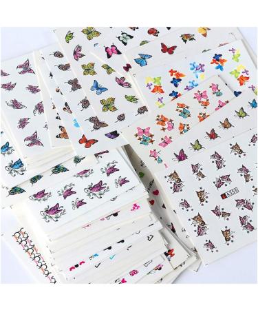 Butterfly Nail Art Stickers Colorful Butterflies Nail Art Stickers Decals Butterfly Design for Nails Art Design Water Transfer Decals Butterfly Nail Art Foil Sticker Set Manicure Tips Butterfly Nail - Buy Online on GoSupps.com
