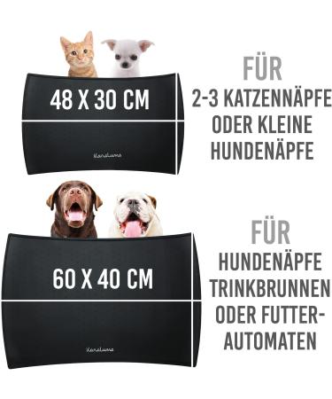 KaraLuna Premium Silicone Bowl Mat - 48x30cm Black Curved Design for Pet Bowls | International Shipping Available - Buy Online on GoSupps.com