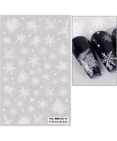 JMEOWIO 6 Sheets Christmas Nail Art Stickers Decals Self-Adhesive Winter Holiday Cute Red Nail Supplies Nail Art Design Decoration Accessories - Buy Online on GoSupps.com