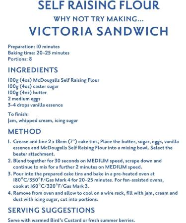McDougalls Self Raising Flour 3kg - Pre-Sifted for Lighter Bakes | Pack of 1 - Buy Online on GoSupps.com