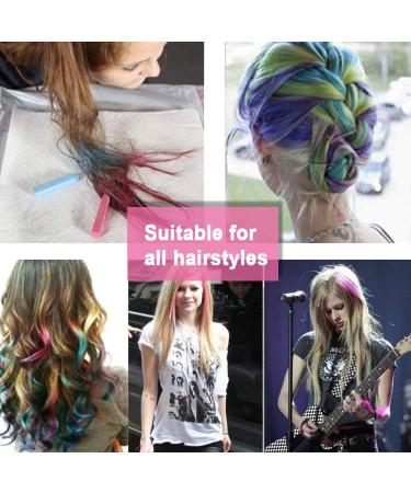 Intvn Temporary Hair Color Set for Kids & Teens - 12 Washable Non-Toxic Hair Chalks | Vibrant Hair Coloring for Fun Styles - Buy Online on GoSupps.com