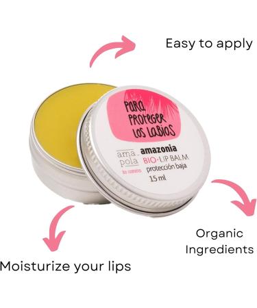 Amapola Bio Ecological Lip Balm - Shea Butter and Buriti Oil - Intense Hydration for Dry Lips - Natural and Cruelty-Free - Buy Online on GoSupps.com