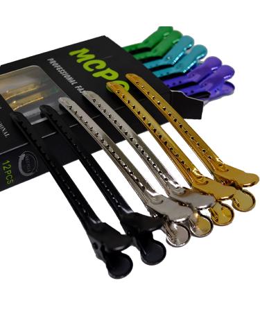 12 Pcs Metal duckbill clips Hair clips for styling Dividing duck bill clips 6 Colors clips Alligator hair clips ?for Styling sectioning and Curling by Hairdresser or Home multicolor - Buy Online on GoSupps.com