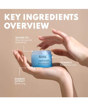 Alma K Hydrating Day Cream - Day Face Cream for Normal to Combination Skin - Daily Face Moisturizer - Non-Greasy Facial Moisturizer - 1.7 oz - Buy Online on GoSupps.com
