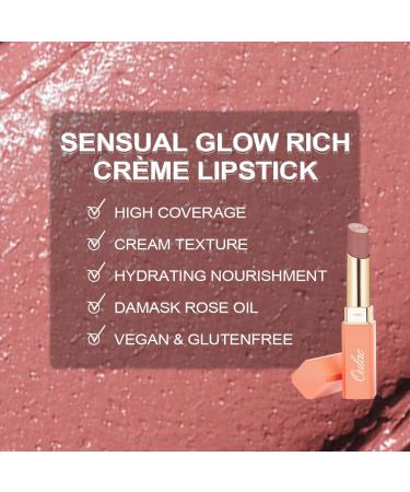 Oulac Pink Moisturising Lipstick - Nourishing Vegan Lip Balm Tinted Nude Shade with Shea Butter for Hydrated Lips | Satin Finish, Highly Pigmented, Gluten-Free Formula - SG06 Babe - Buy Online on GoSupps.com