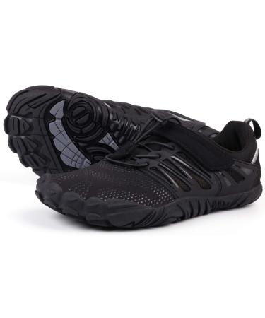 Joomra Women's Minimalist Trail Running Barefoot Shoes | Wide Toe Box | Zero Drop 7.5-8 All Black