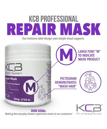 KCB PROFESSIONAL Smooth Repair Hair Mask 17.63 oz - Deep Conditioning Treatment for Frizz Control - Enriched with Jojoba Oil, Coconut & Cocoa Butter - Buy Online on GoSupps.com