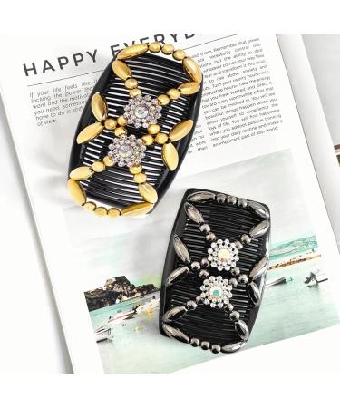 Premium 2-Piece Butterfly Hair Clips for Women | Elastic Pearl Hairpin for All Hair Types - Perfect for Thick & Fine Hair - Buy Online on GoSupps.com