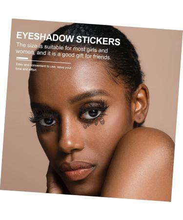 PLAFOPE 8 Pairs Halloween Eyeliner Stickers Halloween Face Tattoos Lace Stickers Eyeliner Tape Black Pvc - Buy Online on GoSupps.com
