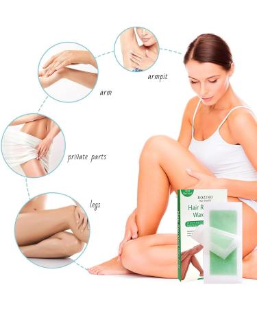 Voihamy Natural Hair Removal Wax Strips - 20 Stripes for Body Legs Armpits & Face | Gentle & Effective Wax Paper - Buy Online on GoSupps.com