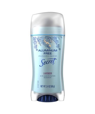Secret Aluminum Free Lavender Deodorant 2.4 ounces (Pack of 2) Lavender 2.4 Ounce (Pack of 2)