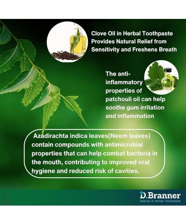 Herbal Natural Toothpaste - Fluoride Free Neem & Clove Vegan Formula for Gum Health & Fresh Breath - Buy Online on GoSupps.com