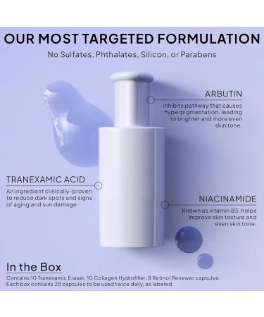 Droplette Daily Defense Refill Capsules - Improve Skin with Tranexamic Acid Retinol & Collagen | Summer Skin Care Regimen (28 Count) - Shop Internationally - Buy Online on GoSupps.com